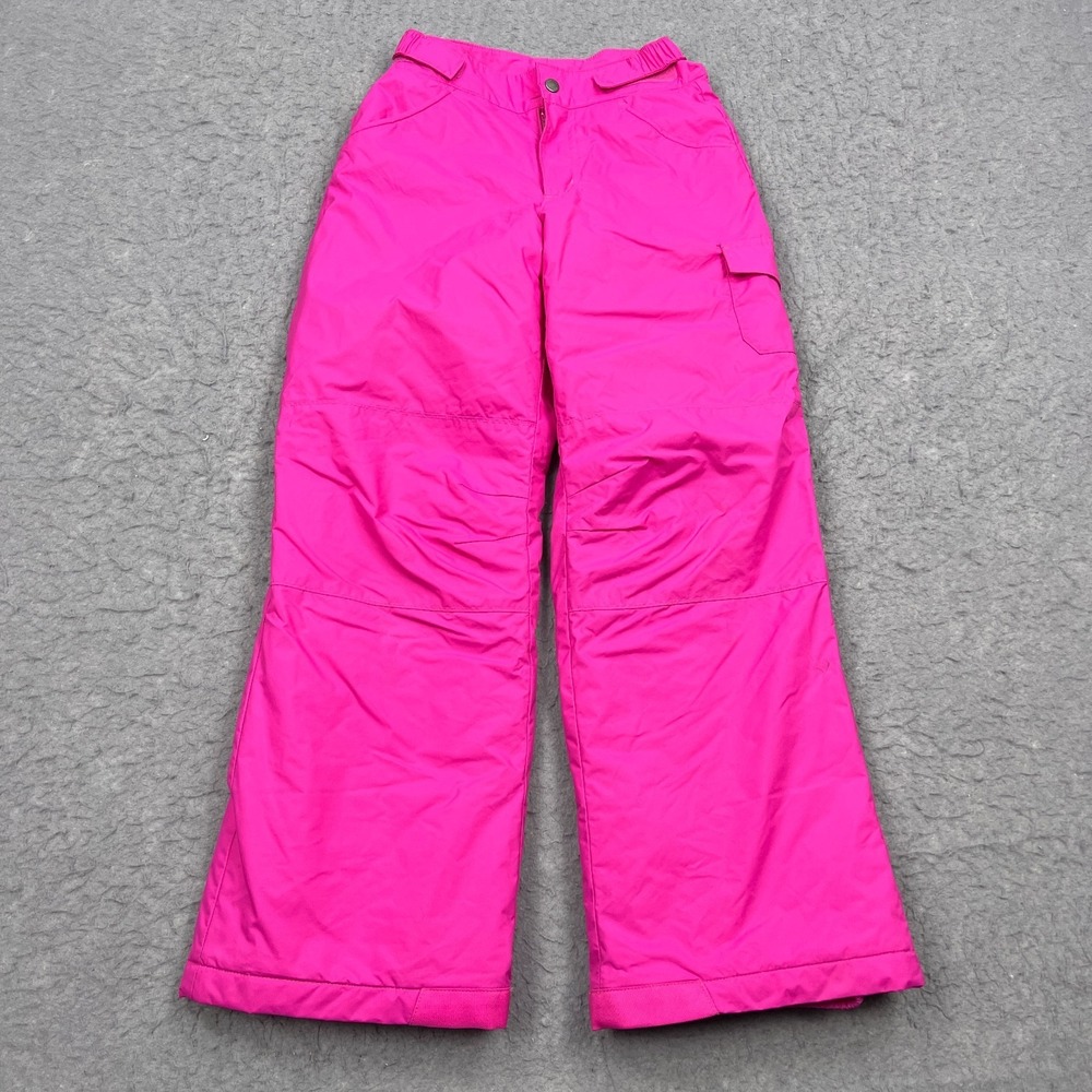 Columbia Snow Pants Girls Medium Pink Starchaser Peak Insulated Outgrown Ski Kid
